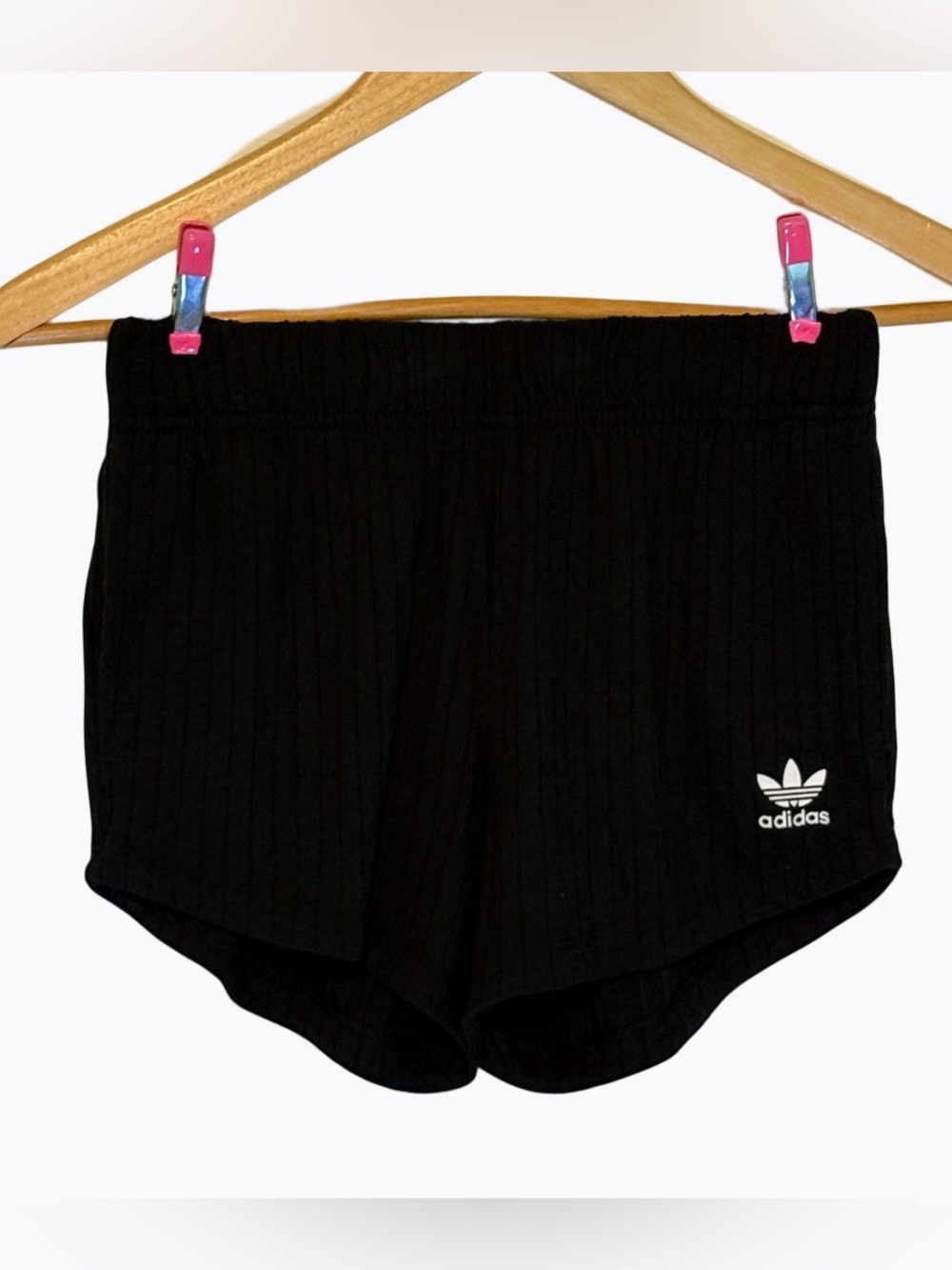 NWT Girl’s S adidas Rib Shorts 3” Black Loose Fit